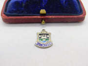 Sterling Silver and Enamel Travel Shield 'Guildford' Charm Vintage c1970