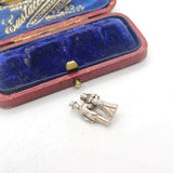 Sterling Silver Wedding Couple Charm Pendant Vintage c1970