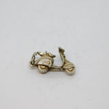 Sterling Silver Moped Scooter Charm Pendant Vintage c1970