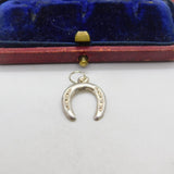 Sterling Silver Good Luck Horseshoe Charm Pendant Vintage c1970