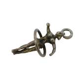 Sterling Silver Hula Hoop Dancer Charm Pendant Vintage c1970