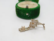 Sterling Silver Wedding in the Church Charm Pendant Vintage c1970