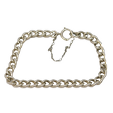 Sterling Silver Curb Link Chain Bracelet Vintage c1970s