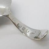 George III Sterling Silver Bright Cut Floral Tea Caddy Spoon Antique 1813 London