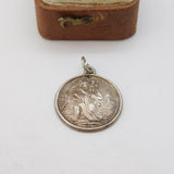 Sterling Silver St Christopher Patron of Travel Charm Pendant Vintage c1970