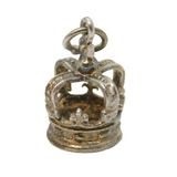 Sterling Silver Royal Crown Charm Pendant Vintage c1970