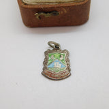 Sterling Silver & Enamel Sheringham Travel Shield Charm Pendant Vintage c1970