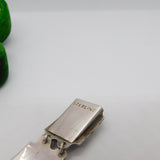 Siam Sterling Silver Niello Enamel Dancing Goddess Panel Bracelet Antique c1930