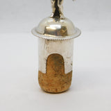 Victorian Cast Sterling Silver Cherub Bottle Stopper Antique c1870 Sheffield