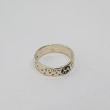 Sterling Silver Patterned 'Follow Your Heart' Band Ring Modern 2008 Size Q