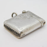Art Deco Sterling Silver Floral Pattern Vesta Case Antique 1912 Birmingham