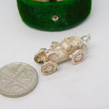 Sterling Silver Motor Car Charm Pendant Vintage c1970