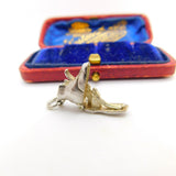 Sterling Silver Openable Just Married Boot Charm Pendant Vintage c1970