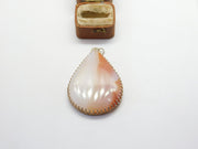 Sterling Silver Mounted Large Agate Drop Pendant Vintage c1970