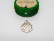 Sterling Silver St Christopher Patron of Travel Charm Pendant Vintage c1970