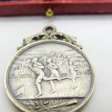 Sterling Silver Cross Country Running Fob Medal 1936 Birminghan Antique