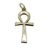 Sterling Silver Egyptian Ankh Heiroglyphic Symbol Pendant Vintage c1970s