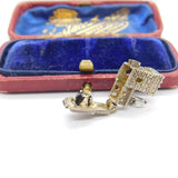 Sterling Silver Wedding Church with Enamel Couple Charm Pendant Vintage c1970