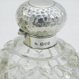 Edwardian Pair of Sterling Silver & Cut Glass Scent Bottles Antique 1906 Chester