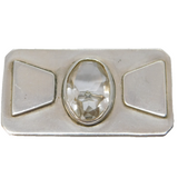 Strode College Sterling Silver Rock Crystal Arts & Crafts Brooch Vintage 1982