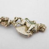 Pair of 19th Century Italian .800 Silver Face Form Teaspoons Antique c1890