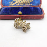 Sterling Silver Traditional Motor Car Charm Pendant Vintage c1970