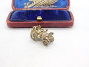 Sterling Silver Traditional Motor Car Charm Pendant Vintage c1970
