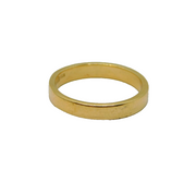 Gold On Sterling Silver Minimalist Wedding Band Ring Modern c2000 Size L