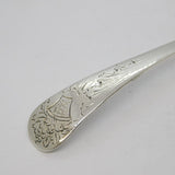 Victorian Sterling Silver Floral Sugar Caster Spoon Antique 1889 London