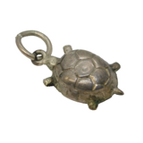 Sterling Silver Turtle Charm Pendant Vintage c1970