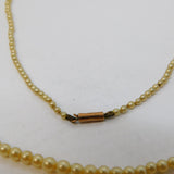 Victorian 9ct Rose Gold & Cultured Pearl String Necklace Antique c1880s