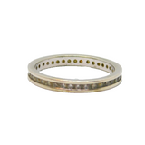 Sterling Silver Channel Set CZ Full Eternity Band Ring Contemporary c1990 Size Q
