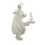 Sterling Silver Winnie the Pooh Pendant Vintage 1976 Birmingham