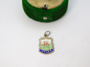 Sterling Silver Wales Dragon Shield Souvenier Charm Pendant Vintage c1970