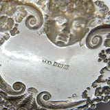 Large Sterling Silver Cherub & Vine Pattern Sherry Decanter Label Vintage
