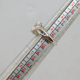 Sterling Silver Diamond Illusion Wavy Dress Ring Contemporary c2010 Size K 1/2