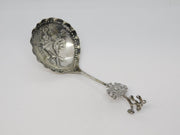 19th Century Dutch Sterling Silver Windmill Pattern Tea Caddy Spoon Antique