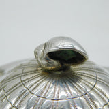George III Sterling Silver Set of Pedestal Condiment Pots Antique Robert Garrard