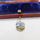 Sterling Silver & Enamel Luxemburg Charm Pendant Vintage c1970
