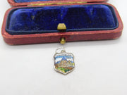Sterling Silver & Enamel Luxemburg Charm Pendant Vintage c1970