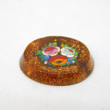19th Century Grand Tour Goldstone Set Floral Micro Mosaic Plaque Antique