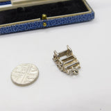 Sterling Silver Traditional Clothes Press Charm Pendant Vintage c1970
