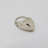 Sterling Silver  Large Heart Lock Clasp Vintage c1970