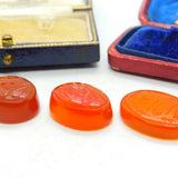 Job Lot Of Intaglios Carnelian Seal Islamic Script Text Antique Georgian c1820