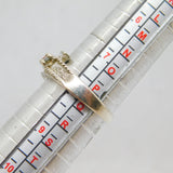 Sterling Silver Colourful Triple Gemstone Dress Ring Vintage c1970 Size P 1/2