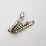 Sterling Silver Musical Harp Charm Pendant Vintage c1970