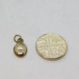 Sterling Silver Coffee Bean Charm Pendant Vintage c1970s