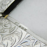 Art Deco Sterling Silver Floral Pattern Vesta Case Antique 1919 Birmingham