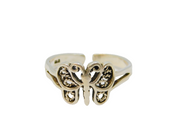 Sterling Silver Butterfly Toe Ring Vintage c1970 Size G
