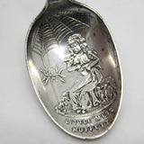 Edwardian Sterling Silver Little Miss Muffet Nursery Rhyme Spoon Antique 1905